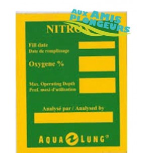 Étiquette autocollant Nitrox